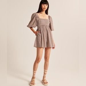 Abercrombie Puff Sleeve Flirty Romper